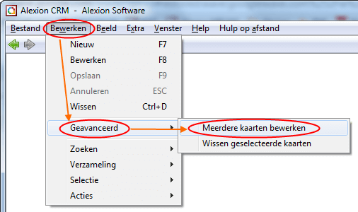 Meerdere kaarten bewerken stap 1