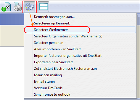 Selecteer werknemers