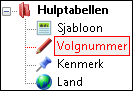 Hulptabellen, Volgnummer.