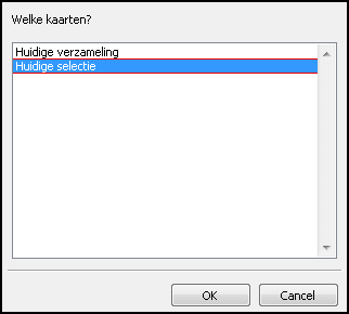 huidige selectie