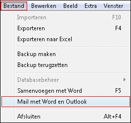 Bestand en Word en Outlook.