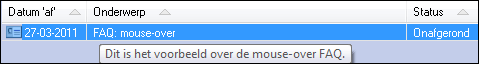 Uitkomst.