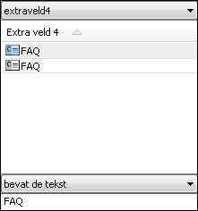 Bevat de tekst: FAQ