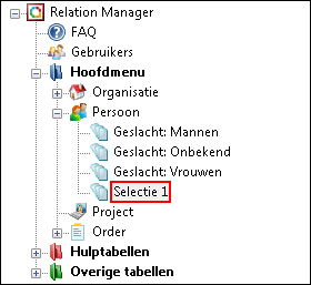 Selectie 1 bij Personen.