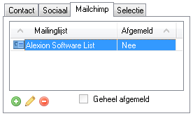 Alexion CRM lijst koppelingen