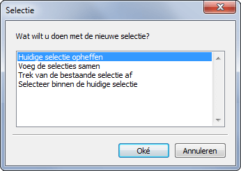 Selectie methode kiezen