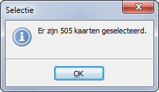 Selectie van kaarten binnen een straal vanaf postcode