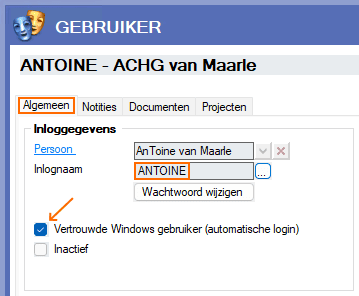 Windows gebruikersnaam instellen - stap 3 Alexion CRM