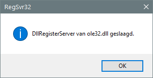OLE registratie gelukt
