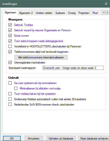 persoonlijke en pc instellingen