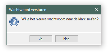 Wachtwoord per sms versturen?