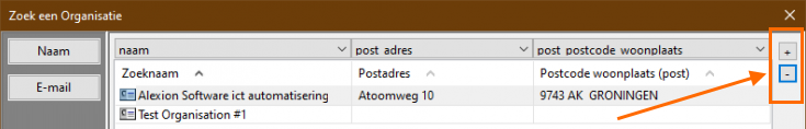 Alexion CRM - geavanceerd-zoeken-plus-min-knop