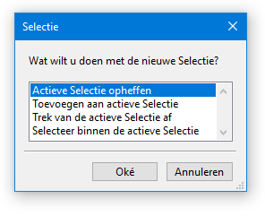 Alexion CRM - selectie-openen-opties-huidige-selectie