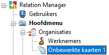 Alexion CRM - Selectie van onbewerkte kaarten