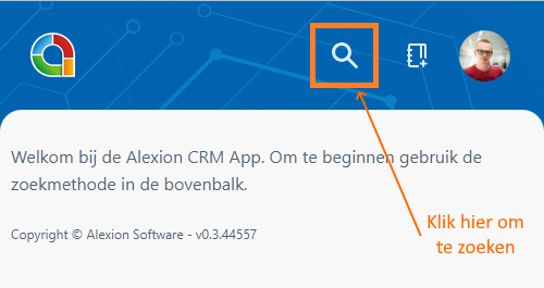 Alexion CRM app - Dashboard