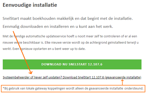 Alexion CRM - SnelStart 12 geavanceerde installatie installeren in verband met gateway