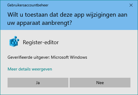 Alexion CRM - Windows Register-editor openen - toestaan