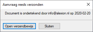 Alexion CRM SignRequest digitale handtekening bekijken